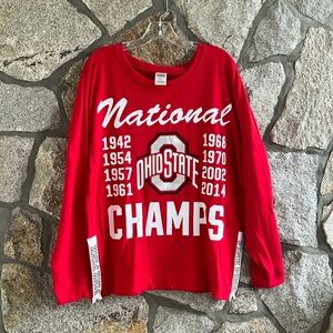 PINK Victoria’s Secret Ohio State University National champs Sweatshirt